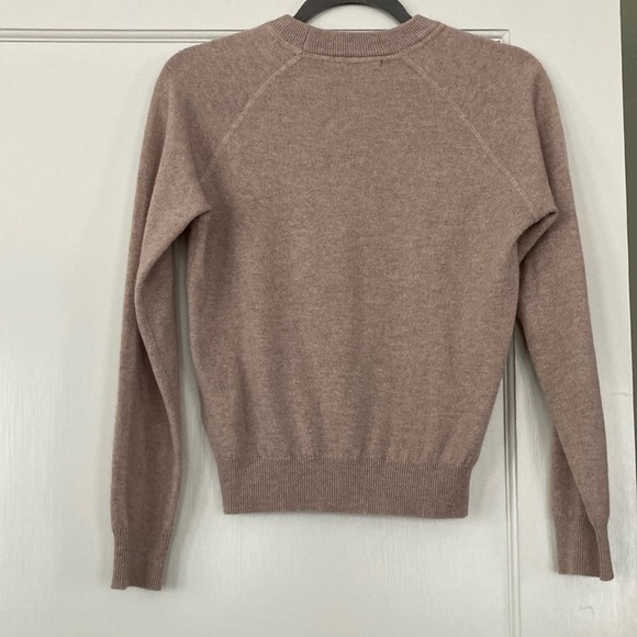 Quince Mongolian Shrunken Cashmere Sweatshirt Oatmeal XS - Picture 3 of 5